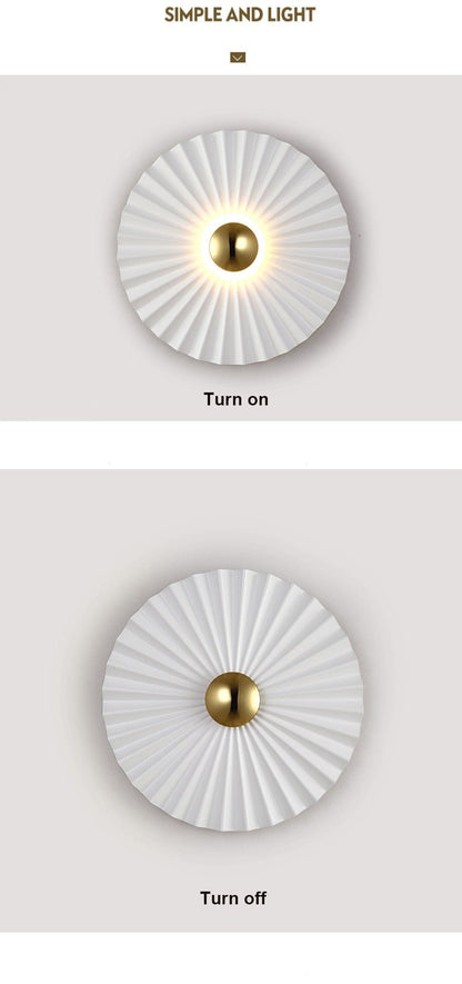 Round Lotus Leaf Flower Wall Decor Sconce - Querencian