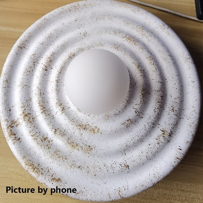 Round Wabi-sabi Japanese Style LED Wall Light - Querencian