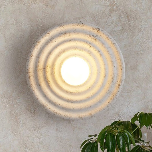 Round Wabi-sabi Japanese Style LED Wall Light - Querencian