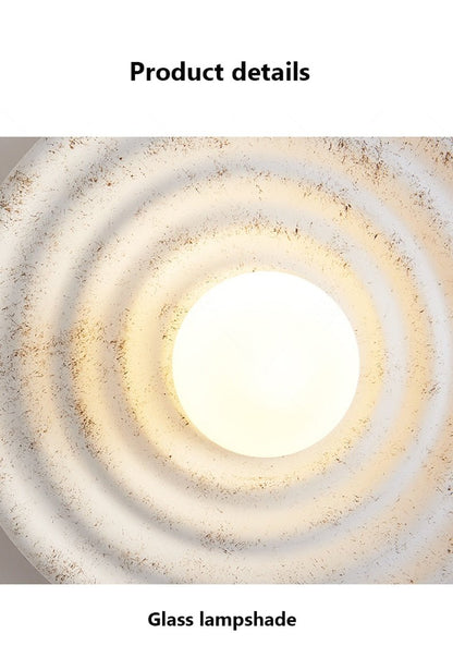 Round Wabi-sabi Japanese Style LED Wall Light - Querencian