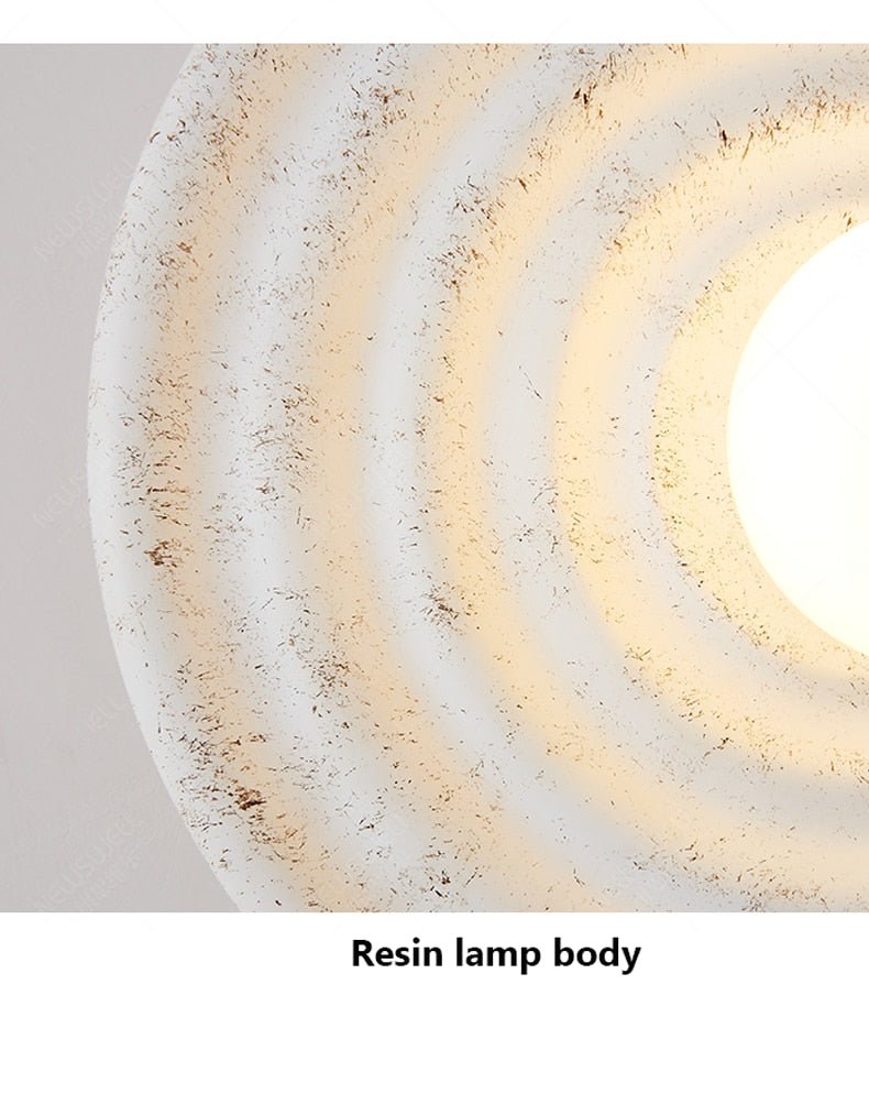 Round Wabi-sabi Japanese Style LED Wall Light - Querencian