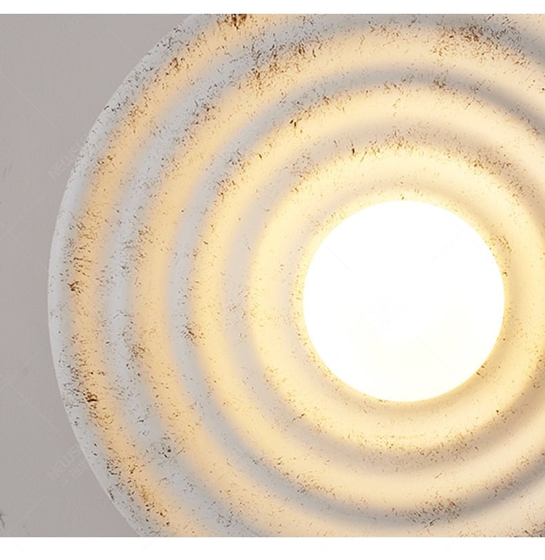Round Wabi-sabi Japanese Style LED Wall Light - Querencian
