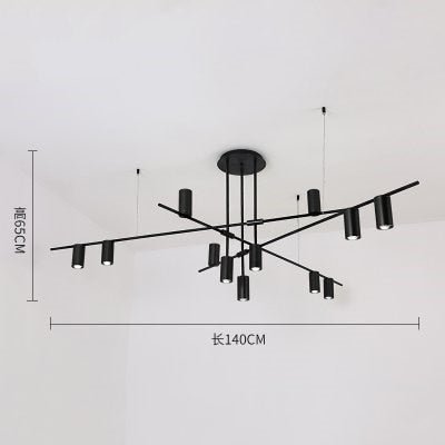 Scandinavian Post-modern Wrought Iron chandelier - Querencian