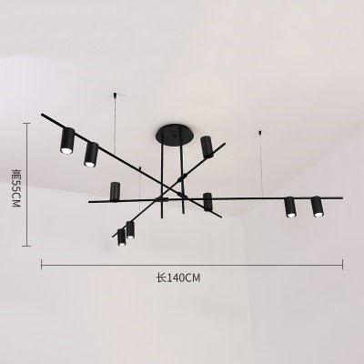 Scandinavian Post-modern Wrought Iron chandelier - Querencian