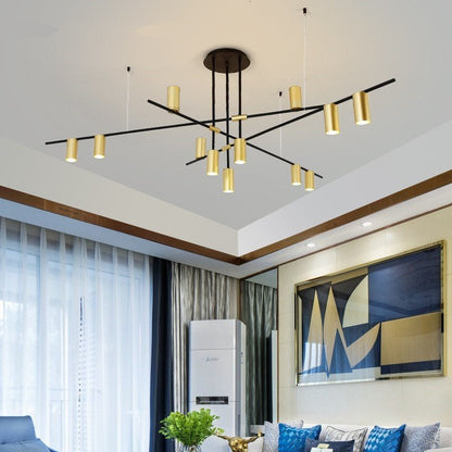 Scandinavian Post-modern Wrought Iron chandelier - Querencian