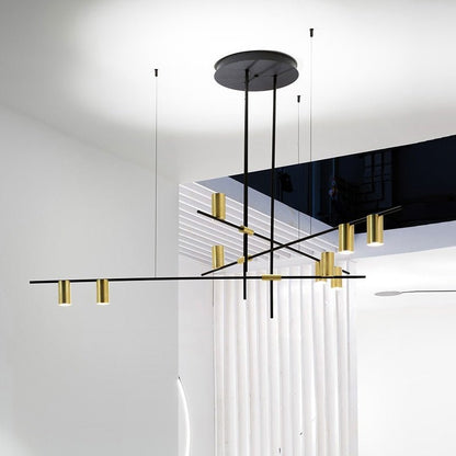 Scandinavian Post-modern Wrought Iron chandelier - Querencian