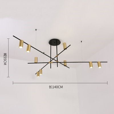 Scandinavian Post-modern Wrought Iron chandelier - Querencian