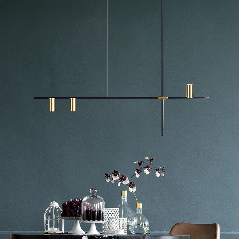 Scandinavian Post-modern Wrought Iron chandelier - Querencian