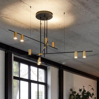 Scandinavian Post-modern Wrought Iron chandelier - Querencian