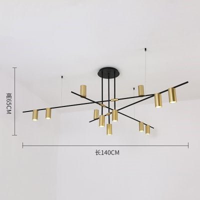 Scandinavian Post-modern Wrought Iron chandelier - Querencian