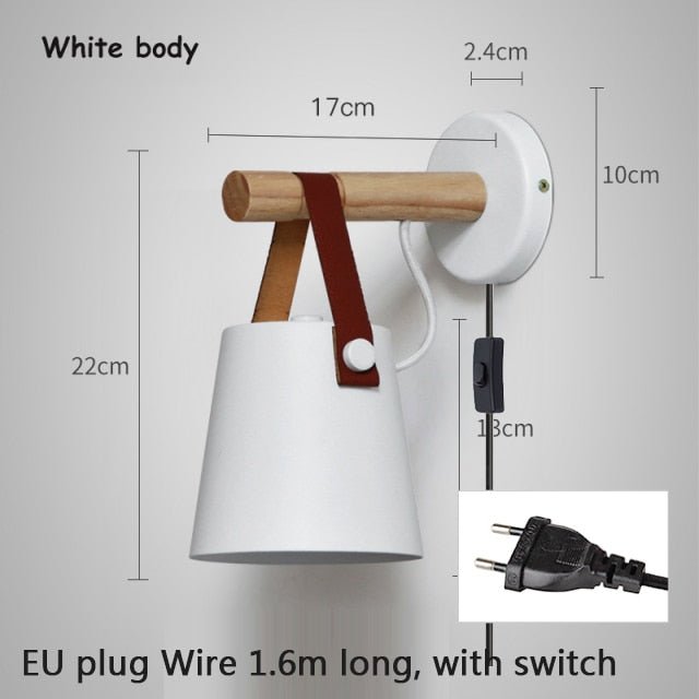 Simple E27 Wooden LED Wall Light - Querencian