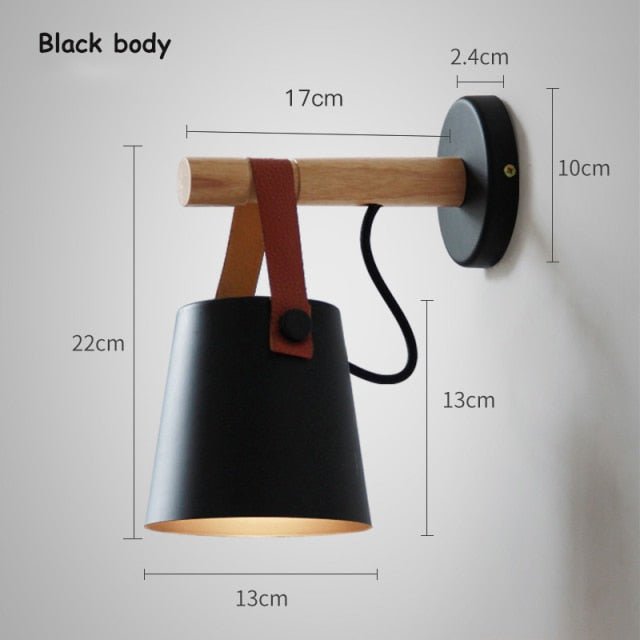 Simple E27 Wooden LED Wall Light - Querencian