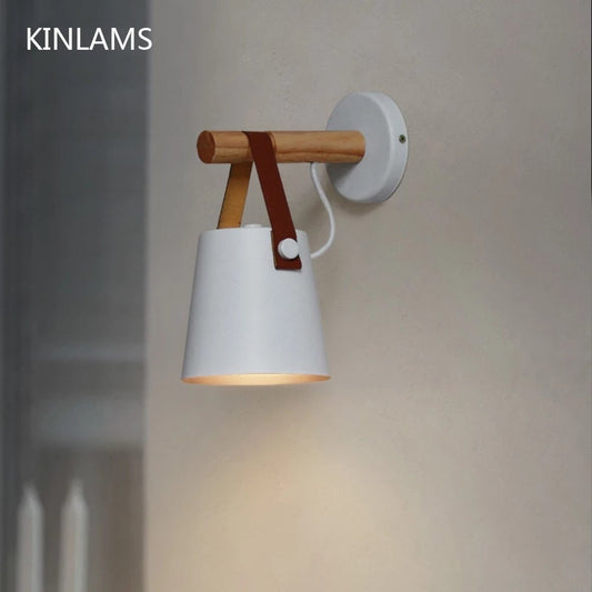 Simple E27 Wooden LED Wall Light - Querencian