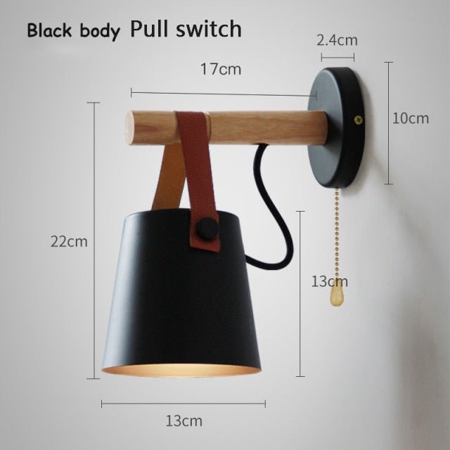 Simple E27 Wooden LED Wall Light - Querencian