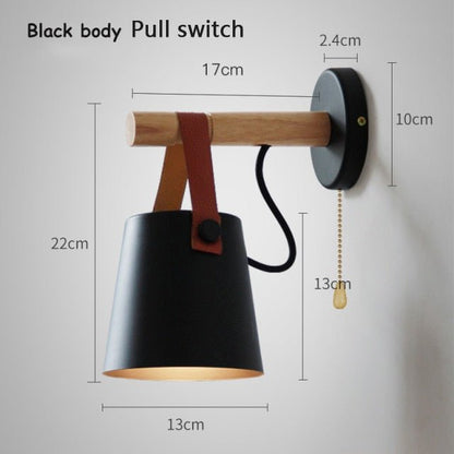 Simple E27 Wooden LED Wall Light - Querencian