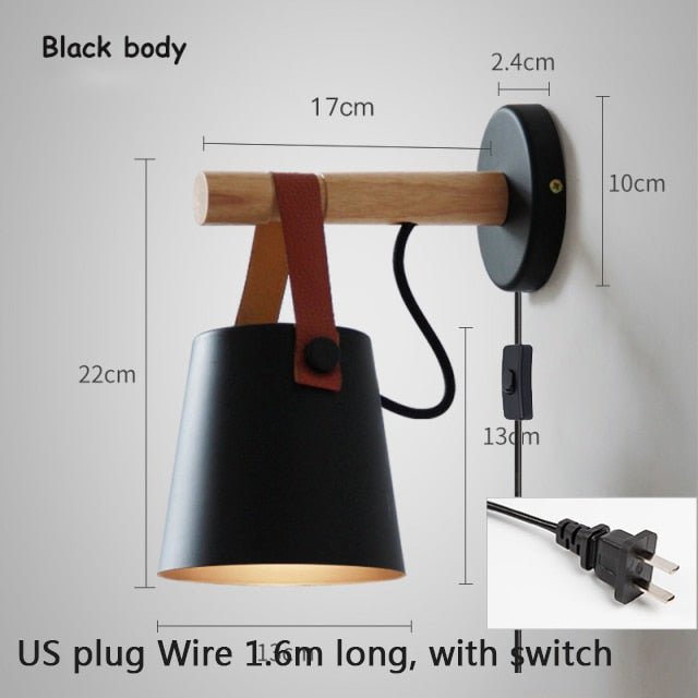 Simple E27 Wooden LED Wall Light - Querencian