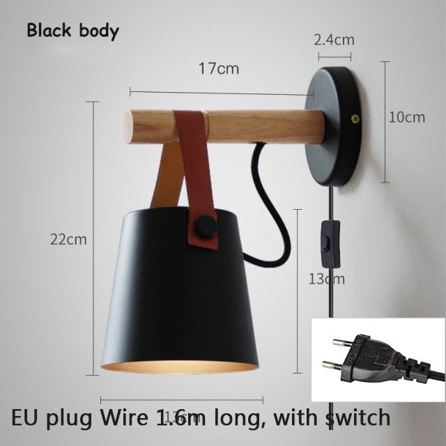 Simple E27 Wooden LED Wall Light - Querencian