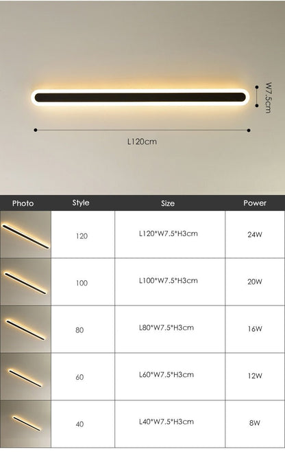 Simple Modern LED Strip Wall Lamp - Querencian