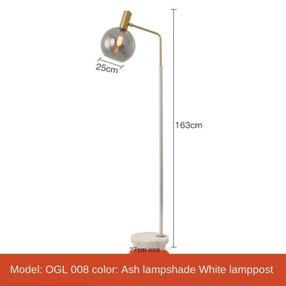Simple Nordic Led Marble Standing Floor Lamps - Querencian