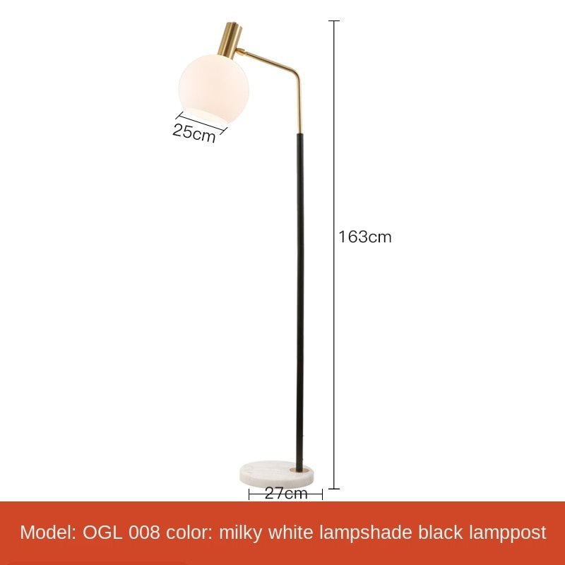 Simple Nordic Led Marble Standing Floor Lamps - Querencian