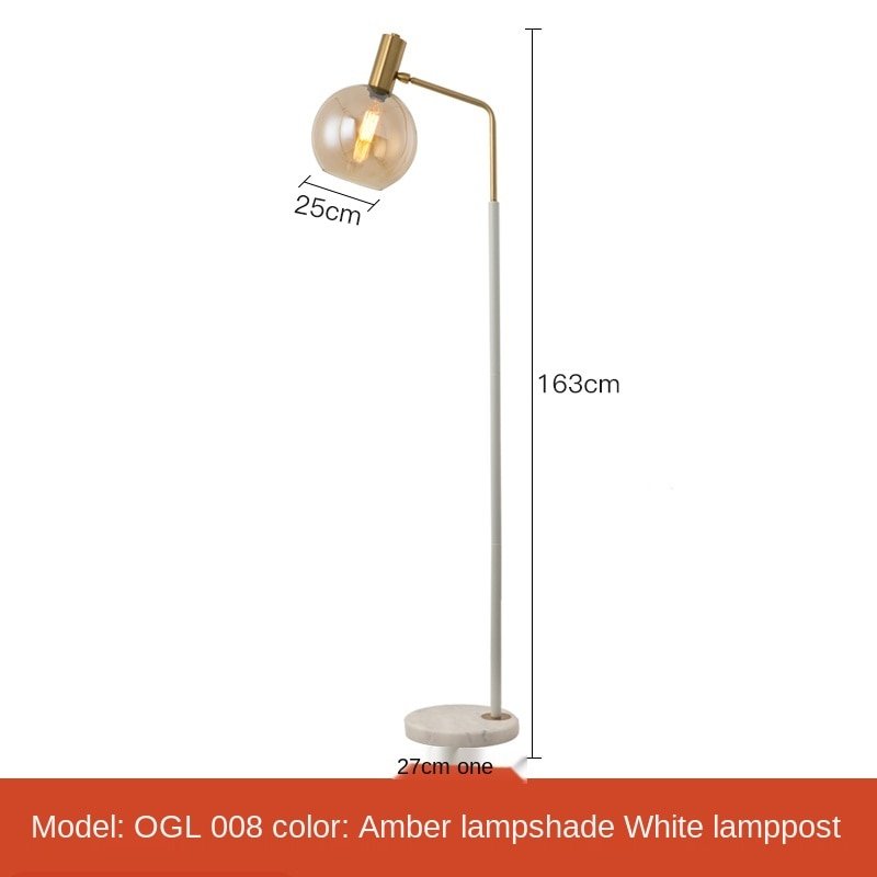 Simple Nordic Led Marble Standing Floor Lamps - Querencian