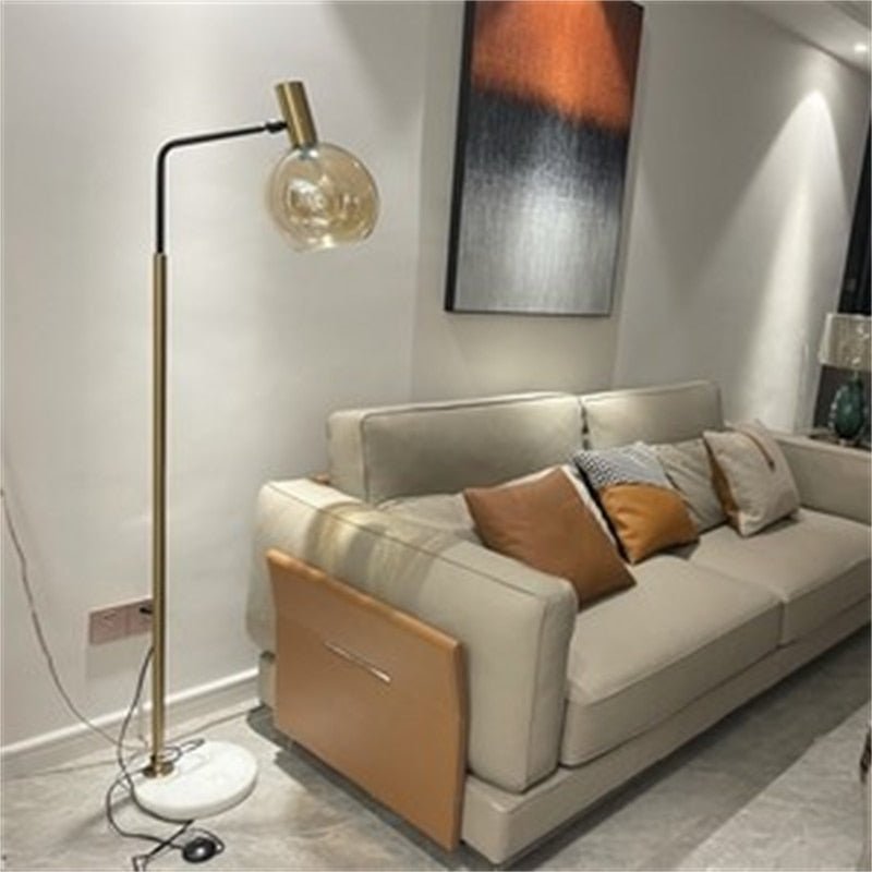 Simple Nordic Led Marble Standing Floor Lamps - Querencian