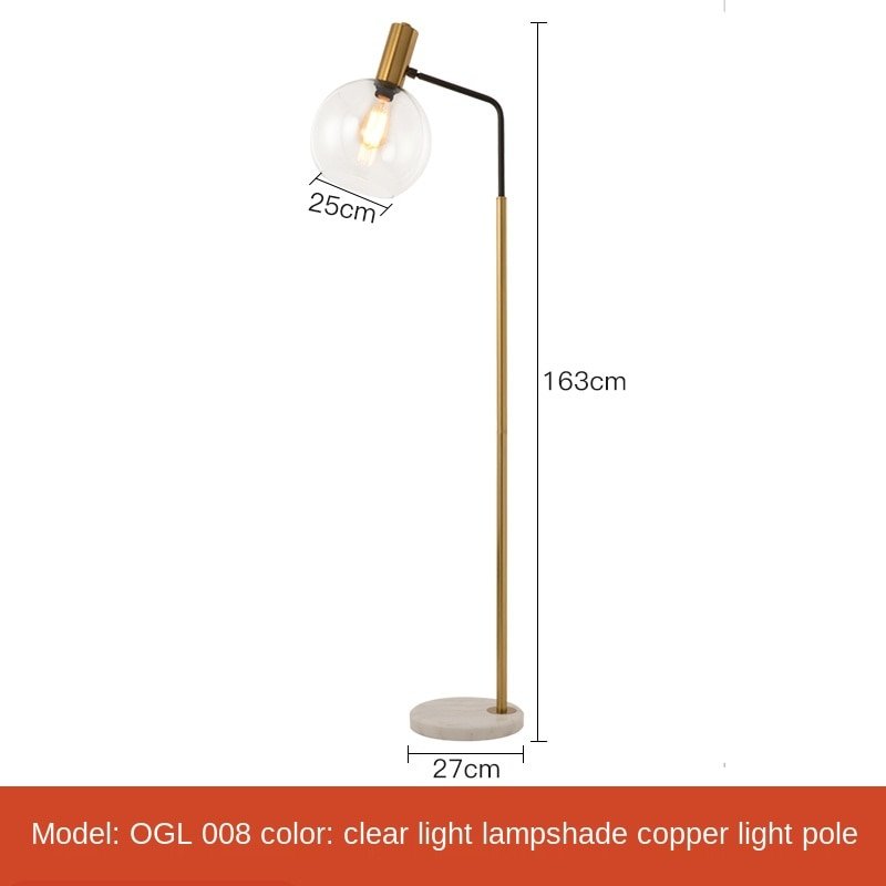 Simple Nordic Led Marble Standing Floor Lamps - Querencian