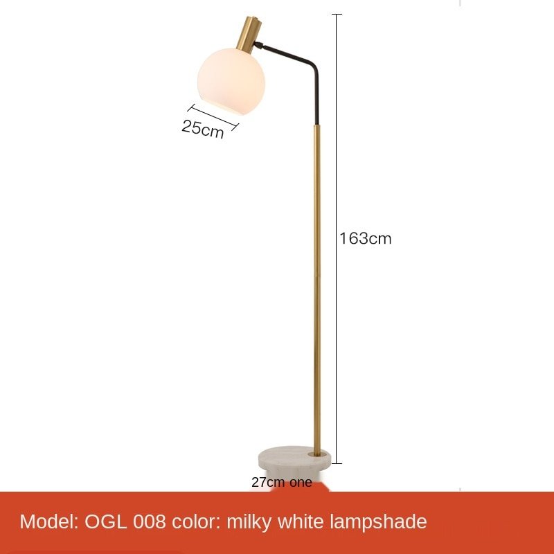 Simple Nordic Led Marble Standing Floor Lamps - Querencian