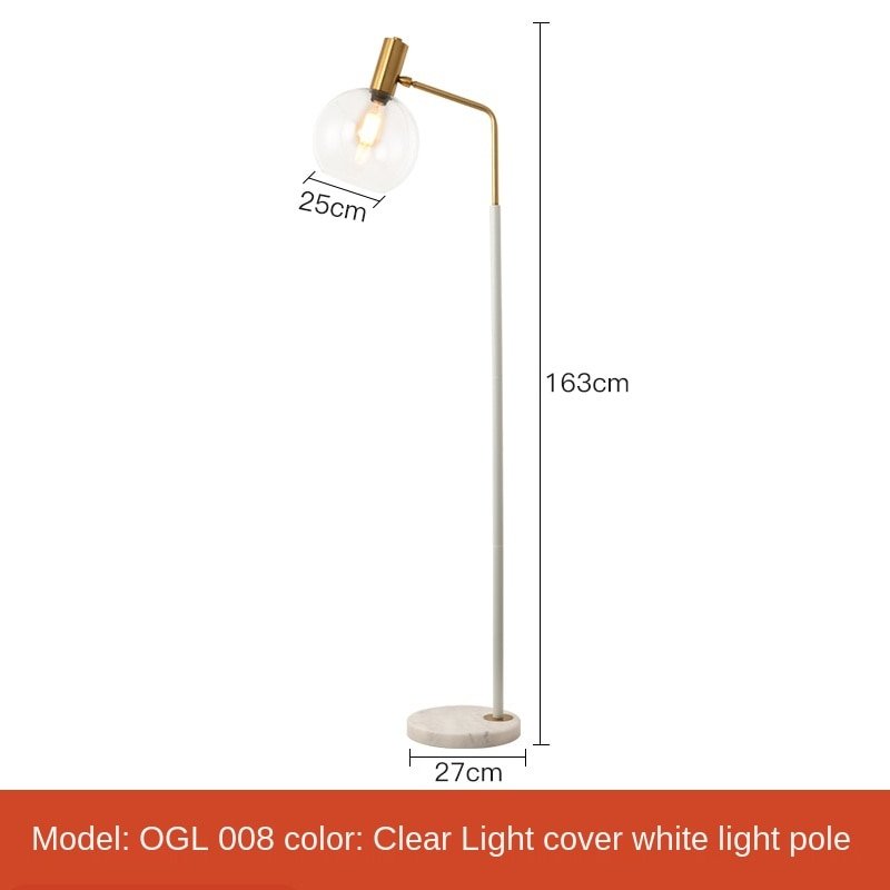 Simple Nordic Led Marble Standing Floor Lamps - Querencian