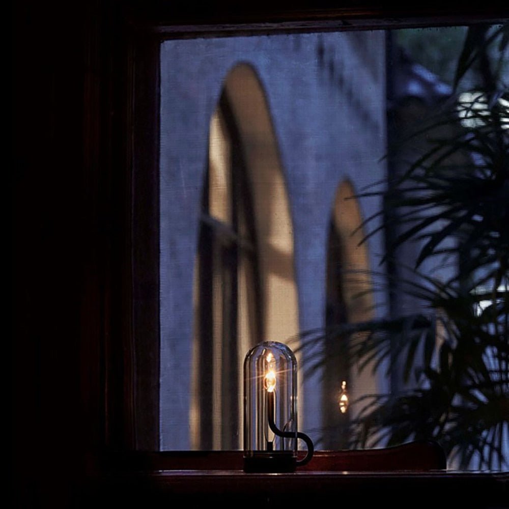 Touch switch glass shade candle desk lamp - Querencian