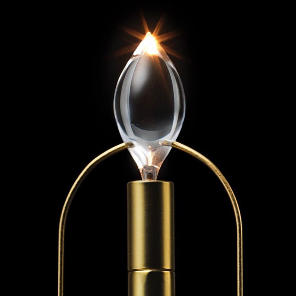 Touch switch glass shade candle desk lamp - Querencian