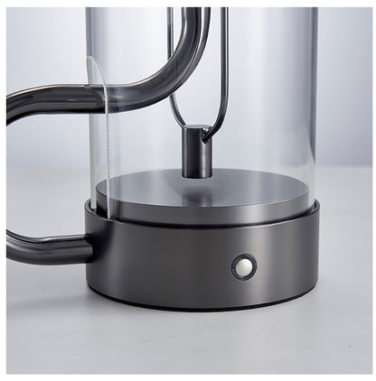 Touch switch glass shade candle desk lamp - Querencian