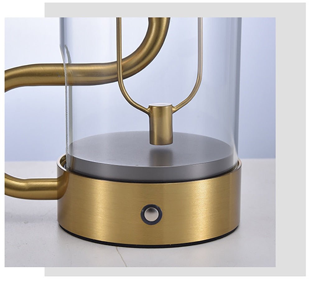 Touch switch glass shade candle desk lamp - Querencian