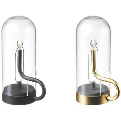 Touch switch glass shade candle desk lamp - Querencian
