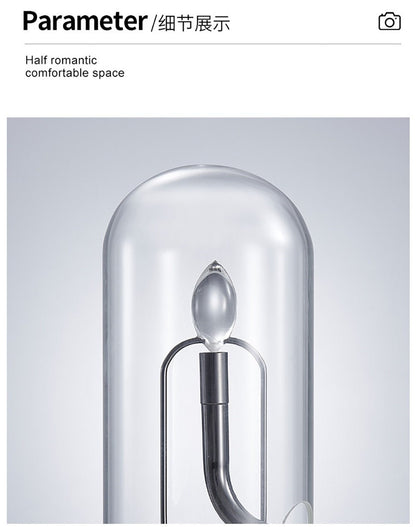 Touch switch glass shade candle desk lamp - Querencian