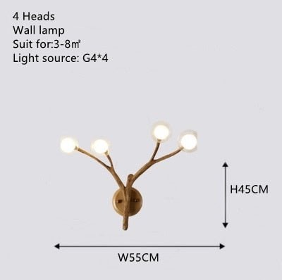Tree Branch Glass Bubble Led Pendant Chandelier - Querencian