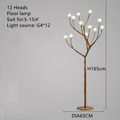 Tree Branch Glass Bubble Led Pendant Chandelier - Querencian