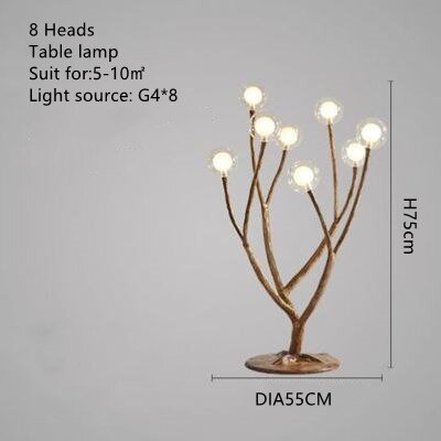 Tree Branch Glass Bubble Led Pendant Chandelier - Querencian