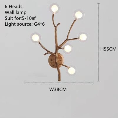 Tree Branch Glass Bubble Led Pendant Chandelier - Querencian
