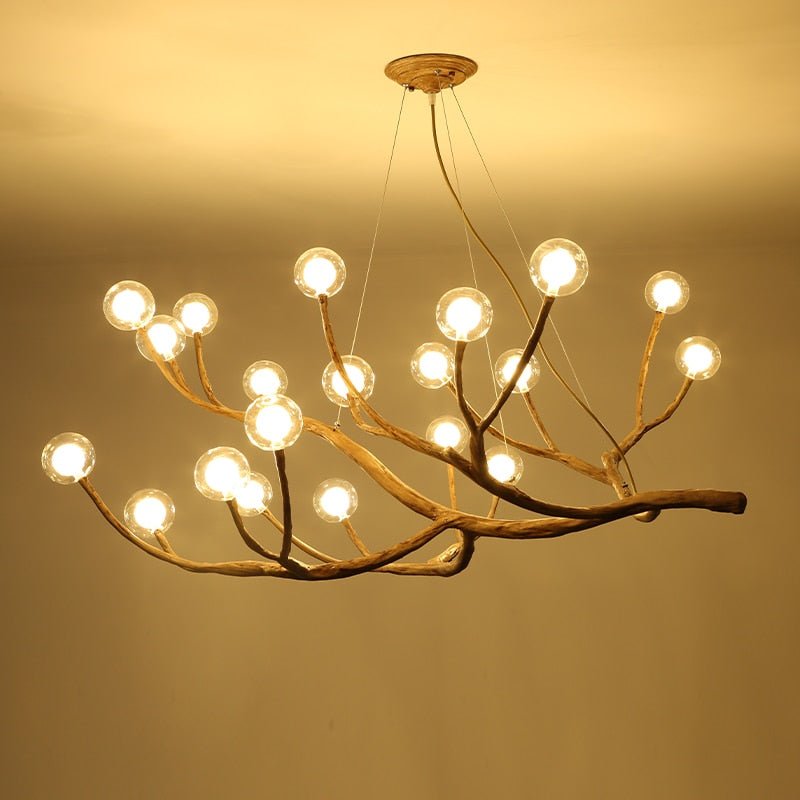Tree Branch Glass Bubble Led Pendant Chandelier - Querencian