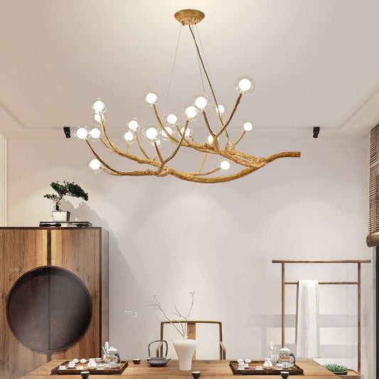 Tree Branch Glass Bubble Led Pendant Chandelier - Querencian