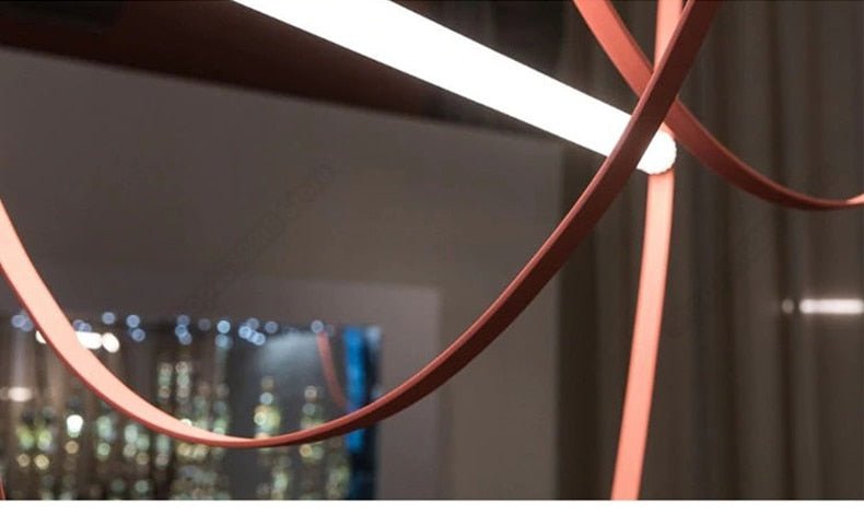 Tube Belt Italy Designer Hanging Suspension Light - Querencian