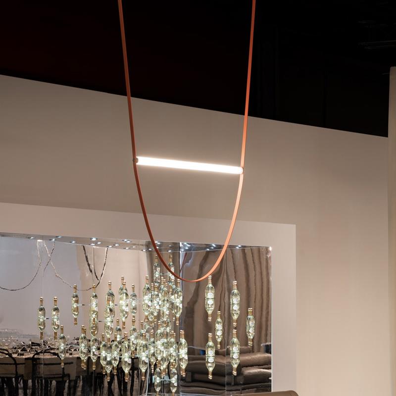 Tube Belt Italy Designer Hanging Suspension Light - Querencian