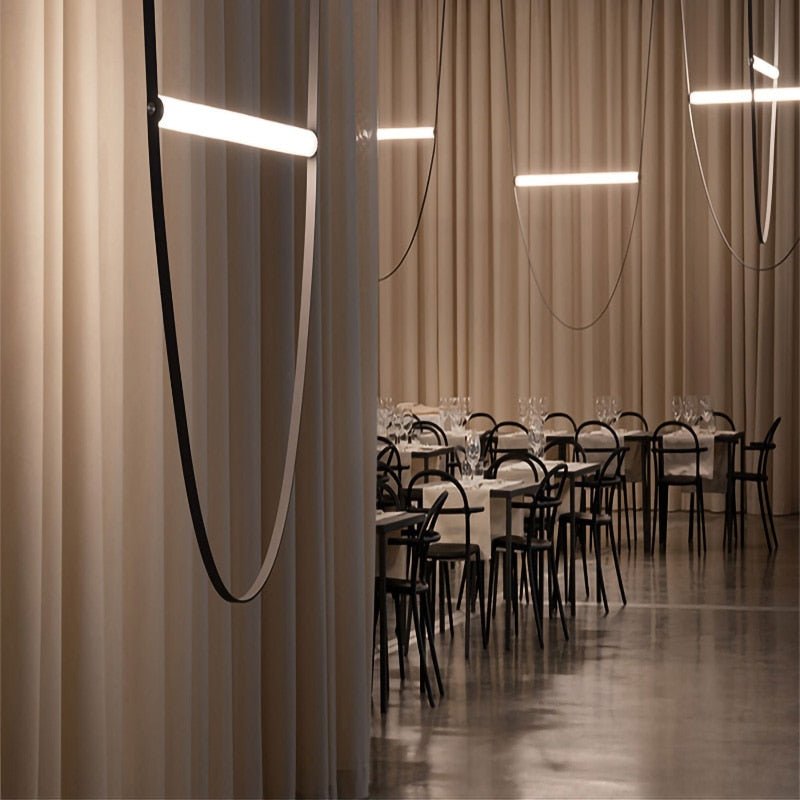Tube Belt Italy Designer Hanging Suspension Light - Querencian