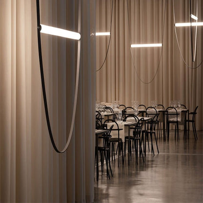 Tube Belt Italy Designer Hanging Suspension Light - Querencian