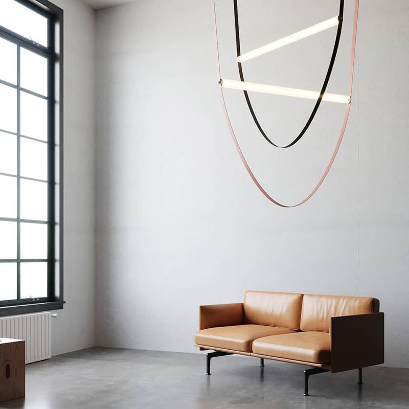 Tube Belt Italy Designer Hanging Suspension Light - Querencian