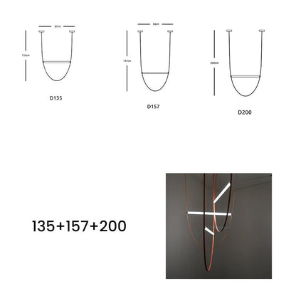Tube Belt Italy Designer Hanging Suspension Light - Querencian