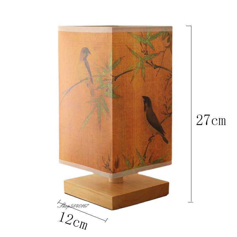Vintage Chinese Style Landscape Painting Table Lamp - Querencian