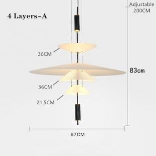 White Luxury Postmodern Lustre Design Chandelier - Querencian