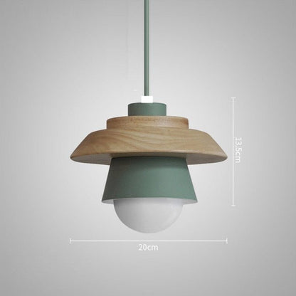 Wood Macaron Colorful Pendant Lights - Querencian